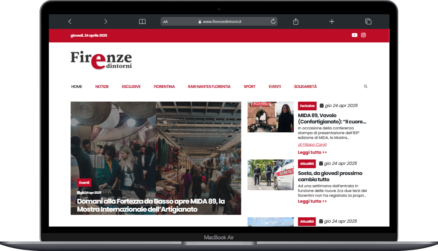 Siti visibili perfettamente da tablet